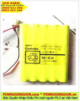 YAMAHA 10N-700ACCL; Pin nuôi nguồn YAMAHA SANYO 10N-700ACCL 12V 700mAh (12vAA700mAh|